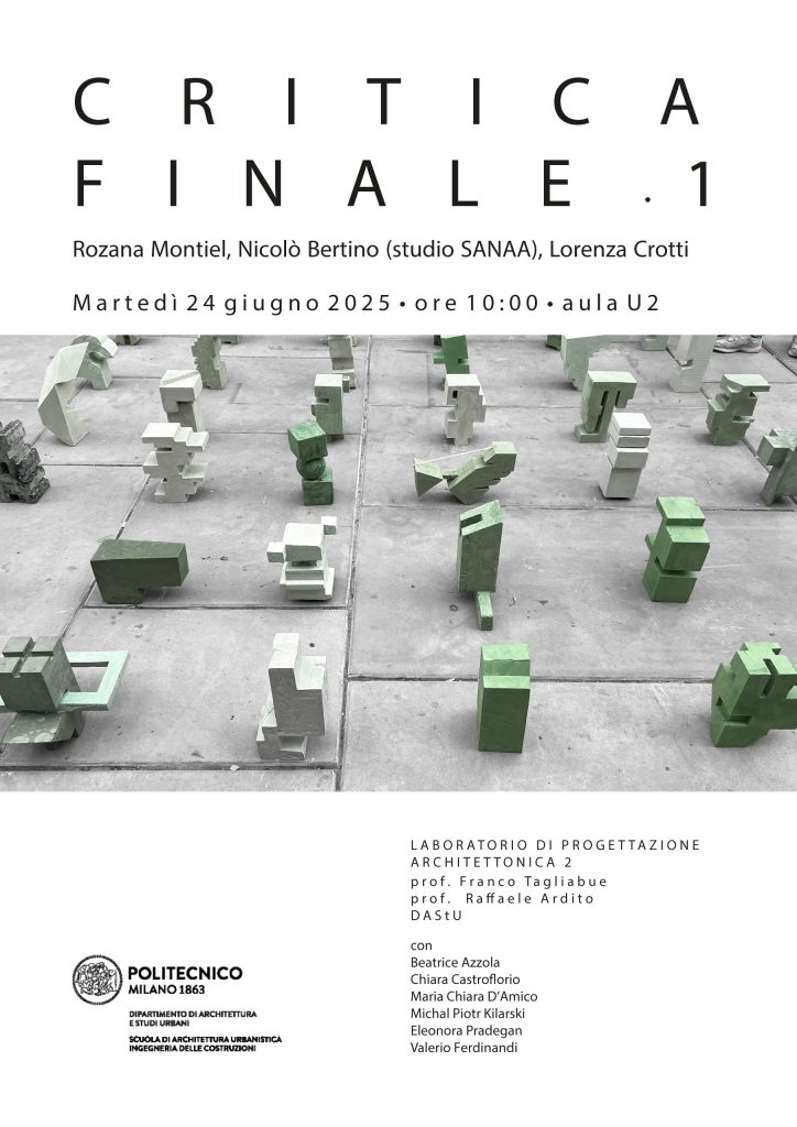 Final studio critics n.1, Spring 2025