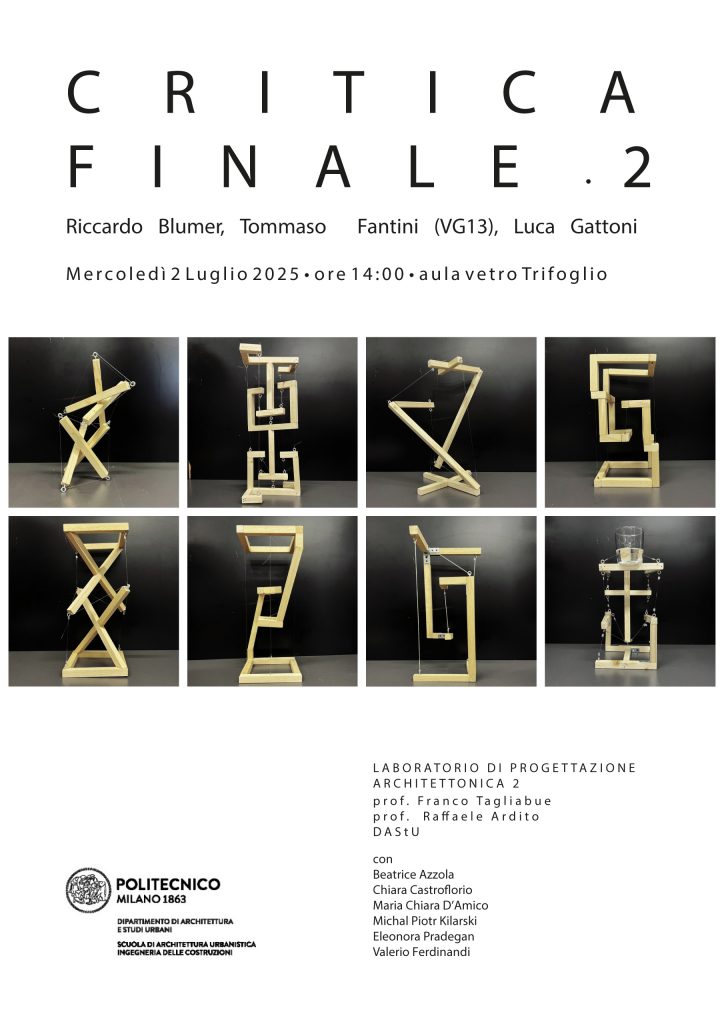 Final studio critics n.2, Spring 2025